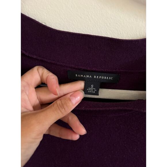 Banana Republic Sweater Women's Small Silk Cashmere Blend Purple 3/4 Sleeve - Picture 4 of 7